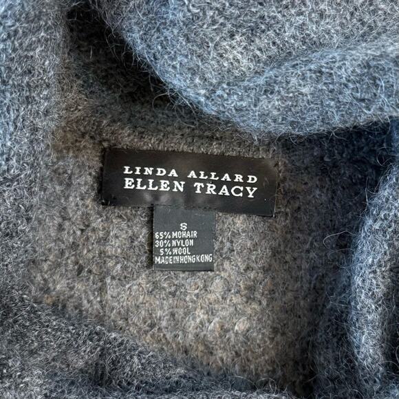 Linda Allard Ellen Tracy Women’s VTG Mohair Cowl Neck Tank Sweater Gray Size S - Picture 6 of 8